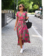 Alina – Floral Wrap Midi Dress